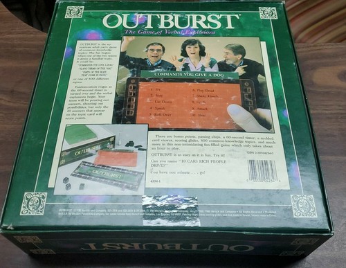 Vintage OUTBURST Game 1988 used (Complete) timer, all topic cards ...