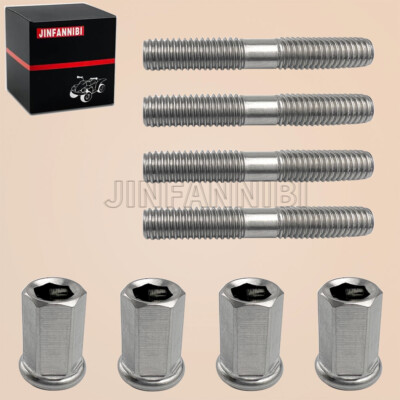 Titanium Exhaust Stud Bolt Nut Kit for Yamaha Raptor 660R YFM660R 2001-2005