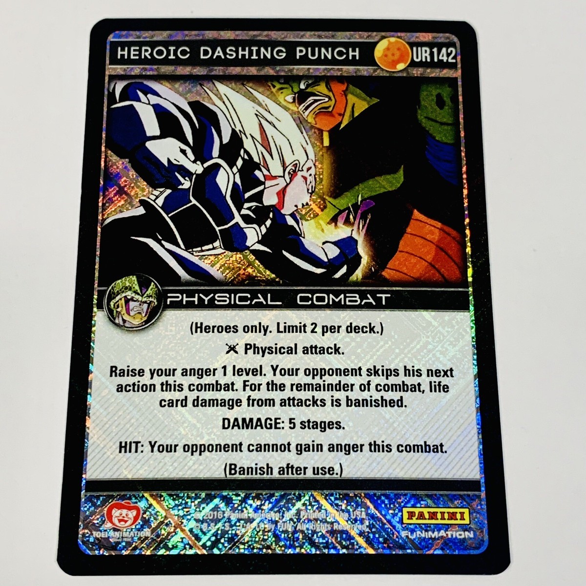 Dragon Ball Z TCG Panini Perfection UR142 Heroic Dashing Punch