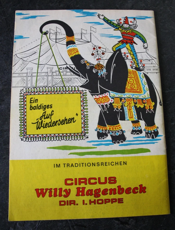 Zirkus, CIRCUS Willy Hagenbeck, Dir. I. Hoppe, Programmheft 1972 - Bild 2 von 4