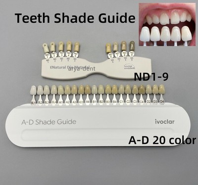 Dental Tooth Color Chart Dental Teeth Shade Guide Porcelain 20Color