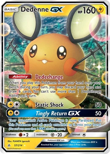 Dedenne GX 57/214 Sm-Unbroken Bonds