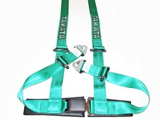 Takata Drift Ii 4 Point Snap-on 2 Racing Seat Belt Harness Green