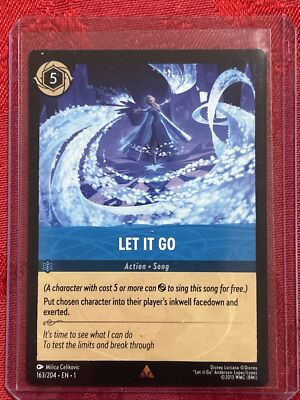 LET IT GO ロルカナ DISNEY LORCANA TCG Let It Go Rare 163/204 Mint Pull To Sleeve | eBay
