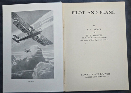 The Book About Aircraft Hardcover Monk and Winter 1933 Aviation History - 第 2/4 張圖片