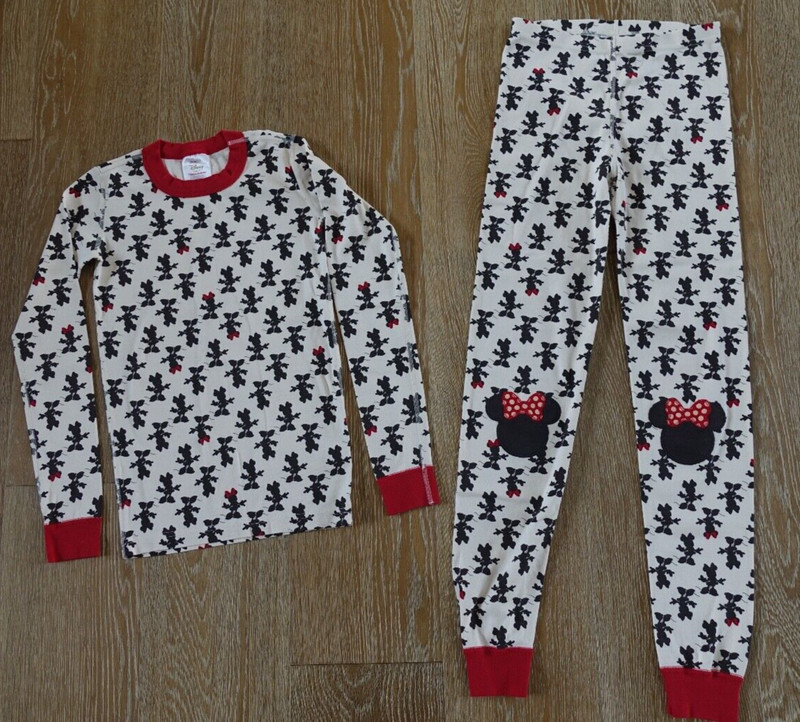 Hanna Andersson Girls Disney Minnie Mouse Pajama Size 150/US 12 EUC
