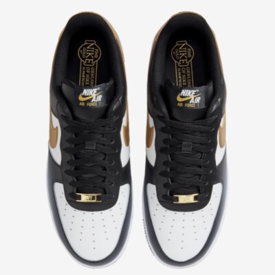 Nike Air Force 1 Low 'White/Black/Gold' (HJ9128-100) Expeditedship