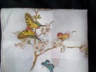 Vintage Butterfly Hanky Handkerchief Colorful Butterflies