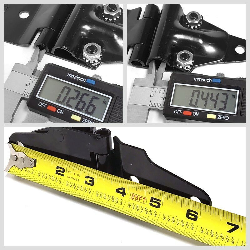 Black Transglobal Roll Up End 2" Width Hinge For Freight Trailer Roll