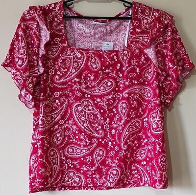 Kaily K Women's Red Top Size 3X New