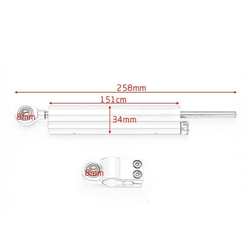 Amortiguador de dirección de montaje superior de aluminio CNC Motorcross soporte de barra estabilizadora lineal Foto 4 de 4