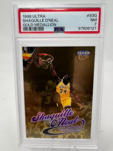 1998 ULTRA GOLD MEDALLION #93G SHAQUILLE O'NEAL PSA 7 LAKERS