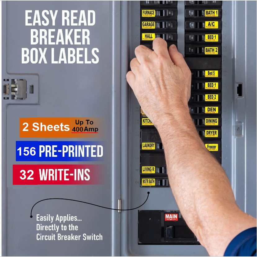 【BREAKERZ】会報 128 Circuit Breaker Labels-NEVER Flip the Wrong Breaker Again