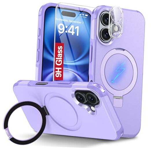 Magnetic for iPhone 16 Case Compatible with MagSafe [Foldable Invisible