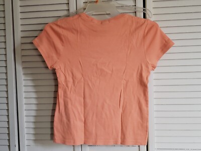 Vintage 2000s Old Navy M Medium Orange Logo Tee Shirt 00s Y2k 