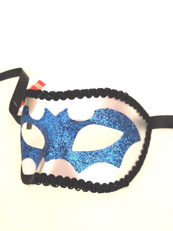 SILVER BLUE BAT MASK VENETIAN MASQUERADE MASK MARDI GRAS PARTY COSTUME MASKS - Image 2 of 2