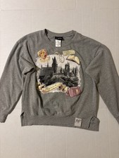 Harry Potter Hogwarts Gryffindor Kids Sweatshirt Size 3/5 Gray Crewneck