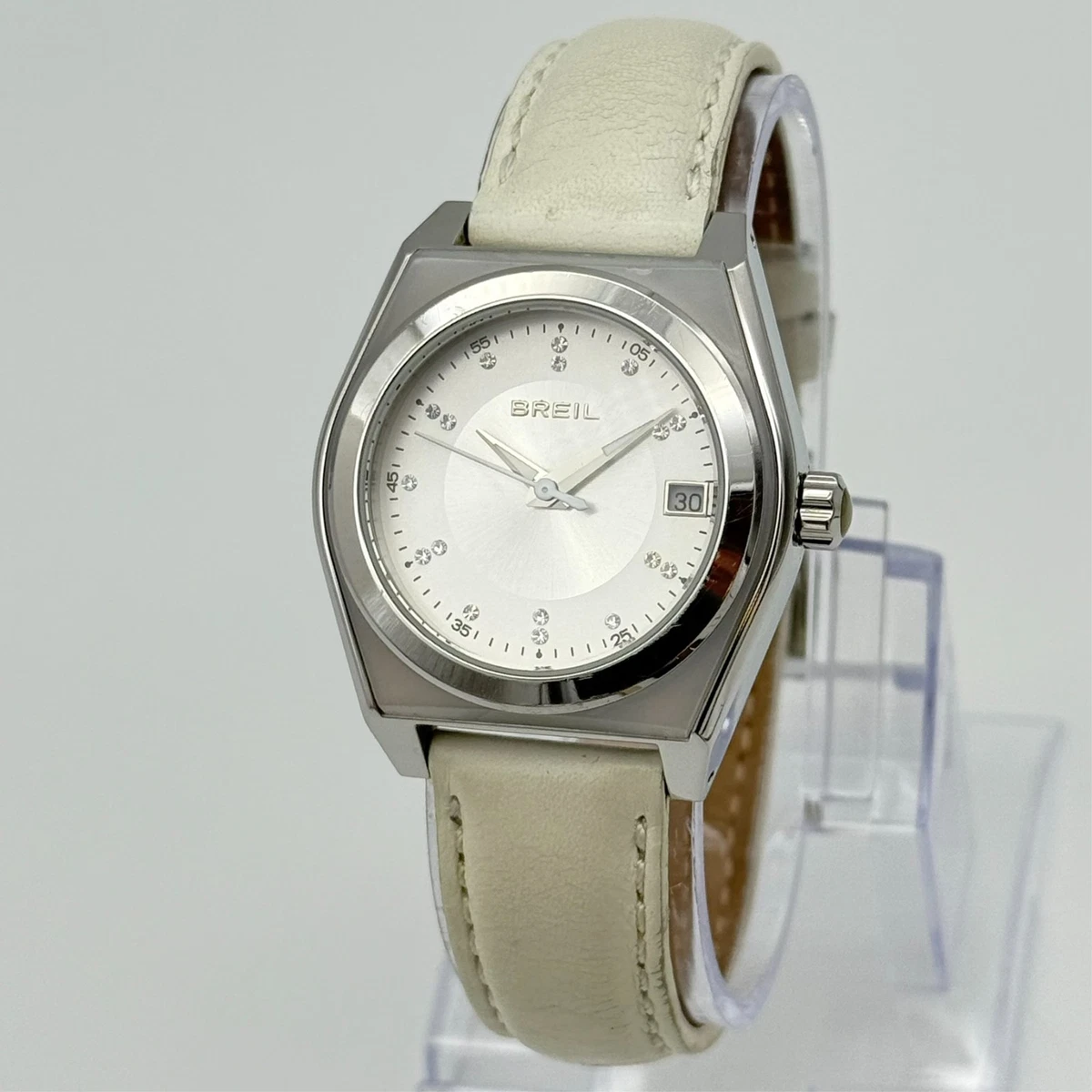 Women’s Breil ceramic watch with  Crystal, Bezzel, and face NWT Peugeot Women Watch Gold w/ Cream Ceramic Bracelet and  main image 2