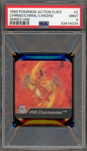Pokemon Charmander/Charmeleon/Charizard Action Flipz Series One #2 PSA 9 Mint