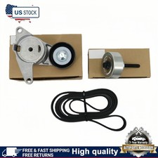 3pcs Serpentine Belt Component Kit For Chevy Equinox Impala Cadillac Gmc Terrain