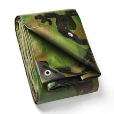 Heavy Duty Camo Tarp Camouflage Tarps Waterproof 10x12 Feet Poly Cover 10mil