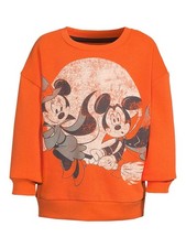 Mickey Mouse Toddler Girl Sweatshirt 12M Halloween Orange Crewneck Pullover
