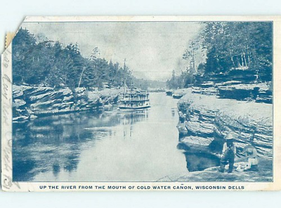 #ad Pre 1907 BOAT AT COLD WATER CANON Wisconsin Dells Wisconsin WI m 01 A1119 $1.69