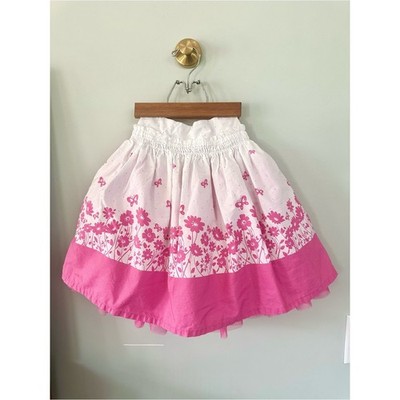 Girls Size 6 Pink Floral Twirl Skirt with Tulle Overlay | Children s Place