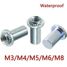 Waterproof Blind Standoff Nuts Carbon Steel Blue Zinc Plated for Metal Sheets