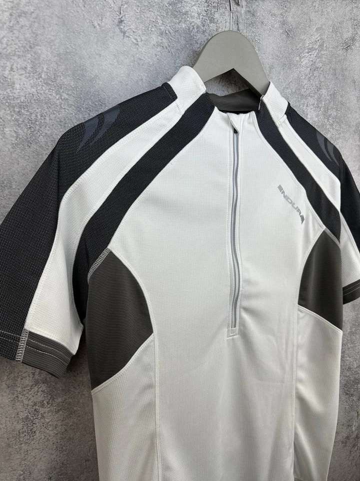 Endura Hummvee Cycling Jersey White/Black SS Breathable Bike Top Women's Size L - Image 3 of 4