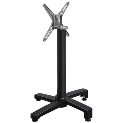 BENICIO | Bistro Stehtischgestell | Alu Schwarz | 4 Fuß: Ø 69 cm | Säule 6 x ...