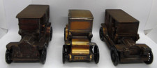 Vintage Banthrico Car Banks Bundle 1915 Ford, 1910 Ford,  1908 Stanley 7 