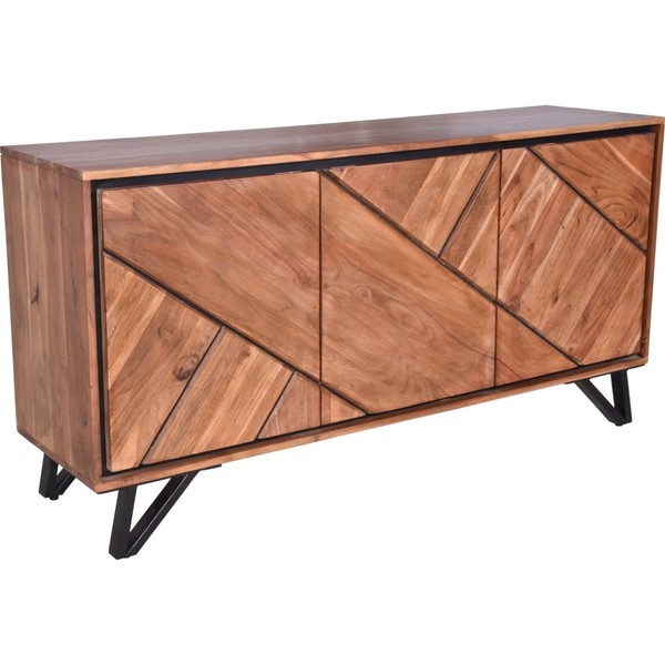 Sideboard 180Cm Holz Modern 3 TüRen Kommode Flur Schrank Wohnzimmer Schlafzimmer-image