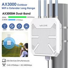 WiFi 6 Internet Signal Booster Outdoor AX3000 Long Range WiFi Extender AX1800