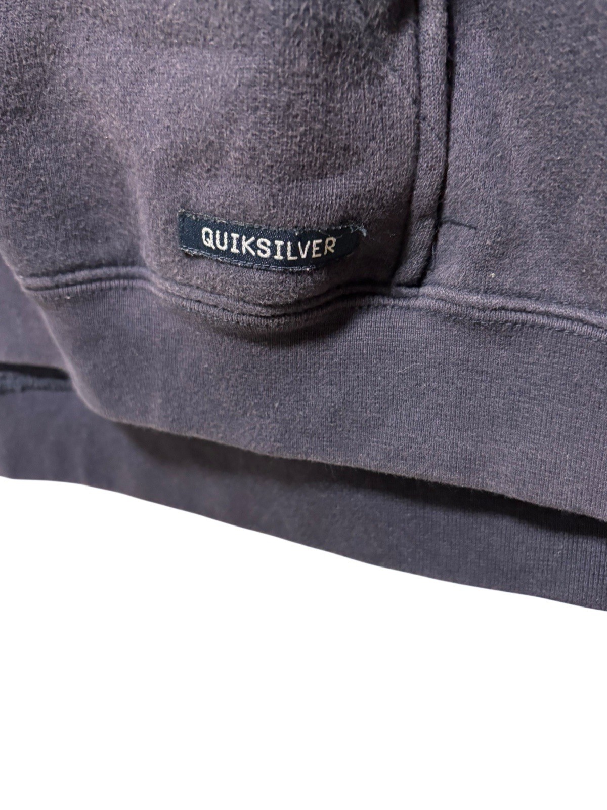 Vintage 90s Y2K Quiksilver Hoodie Sweatshirt Men’s Size Large Navy Surf RARE image 3