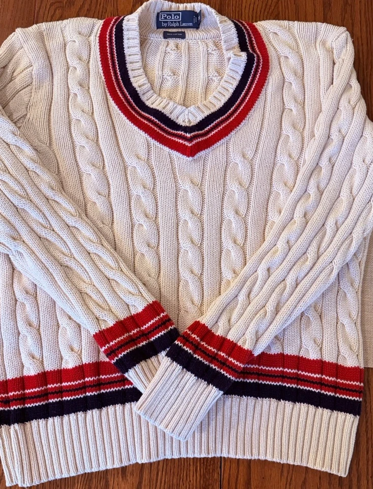 Polo Ralph Lauren V 领针织毛衣 XL — 第 4/4 张图片