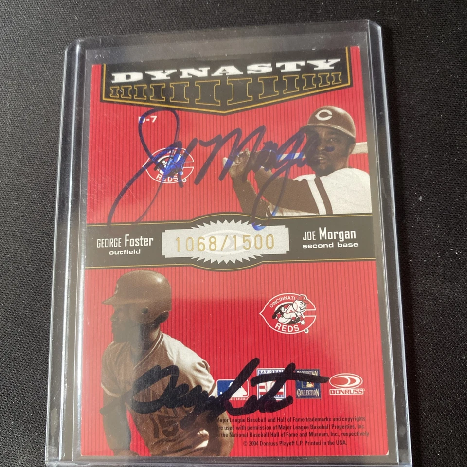 Donruss Throwback Threads 2004 dinastía de los Rojos de Cincinnati autógrafo inserto #/1500!! Foto 4 de 4