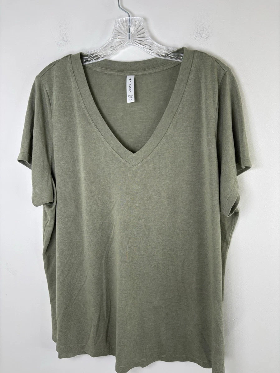 T-shirt Athleta Femme Gris Foncé – Taille M – Dos Ouvert, Modal Stretch Doux