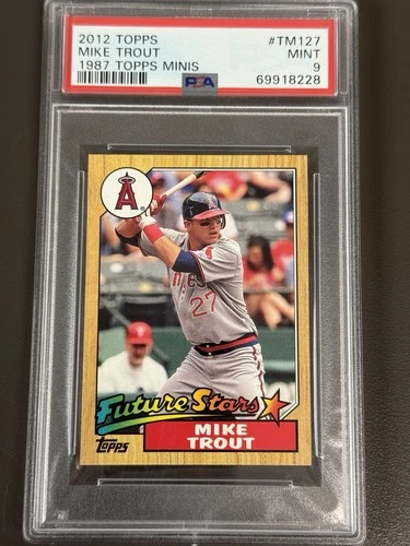 2012 Topps #TM127 Mike Trout PSA 9 1987 Topps Minis Angels