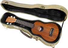 Gearlux UC107-S Soprano Ukulele Wooden Tweed Case