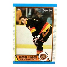 Trevor Linden 1989-90 O-Pee-Chee Rookie Card #89 NHL Vancouver Canucks. rookie card picture