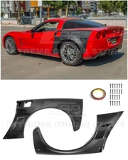 For 05-13 Corvette C6 | ZR1 Style Carbon Fiber Rear Side Wide Body Fender Pair