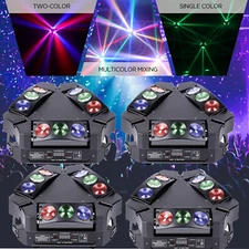 LED RGBW Spider Moving Head DMX Stage Beam Lighting DJ Disco Party KTV Projector