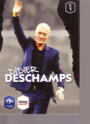PANINI KARTE AU PLUS PRES DES BLEUS INTERMARCHE 2020 DIDIER DESCHAMPS FRANKREICH # C1