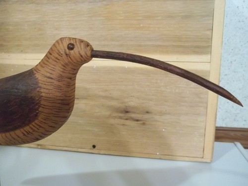 Hand Carved Antique Style New Jersey Influence Resting Curlew Shorebird Decoy - Picture 3 of 11