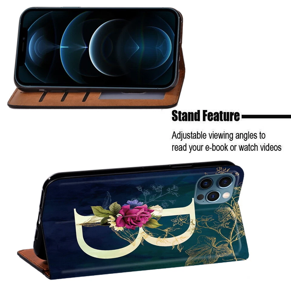 Leather Stand Wallet Cover Case For Apple iPhone XR/SE/6/7/8/11/12/13/14/Pro/Max - Image 4 of 4