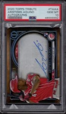 2020 Aristides Aquino Topps Tribute Rookie #TA-AA Autographs /199 Graded PSA 10