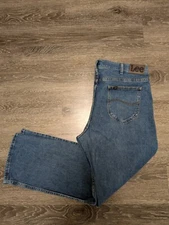 Classic Lee Comfort Stretch Regular Fit Boot Cut Denim Blue Jeans 40x30 NEW NWT