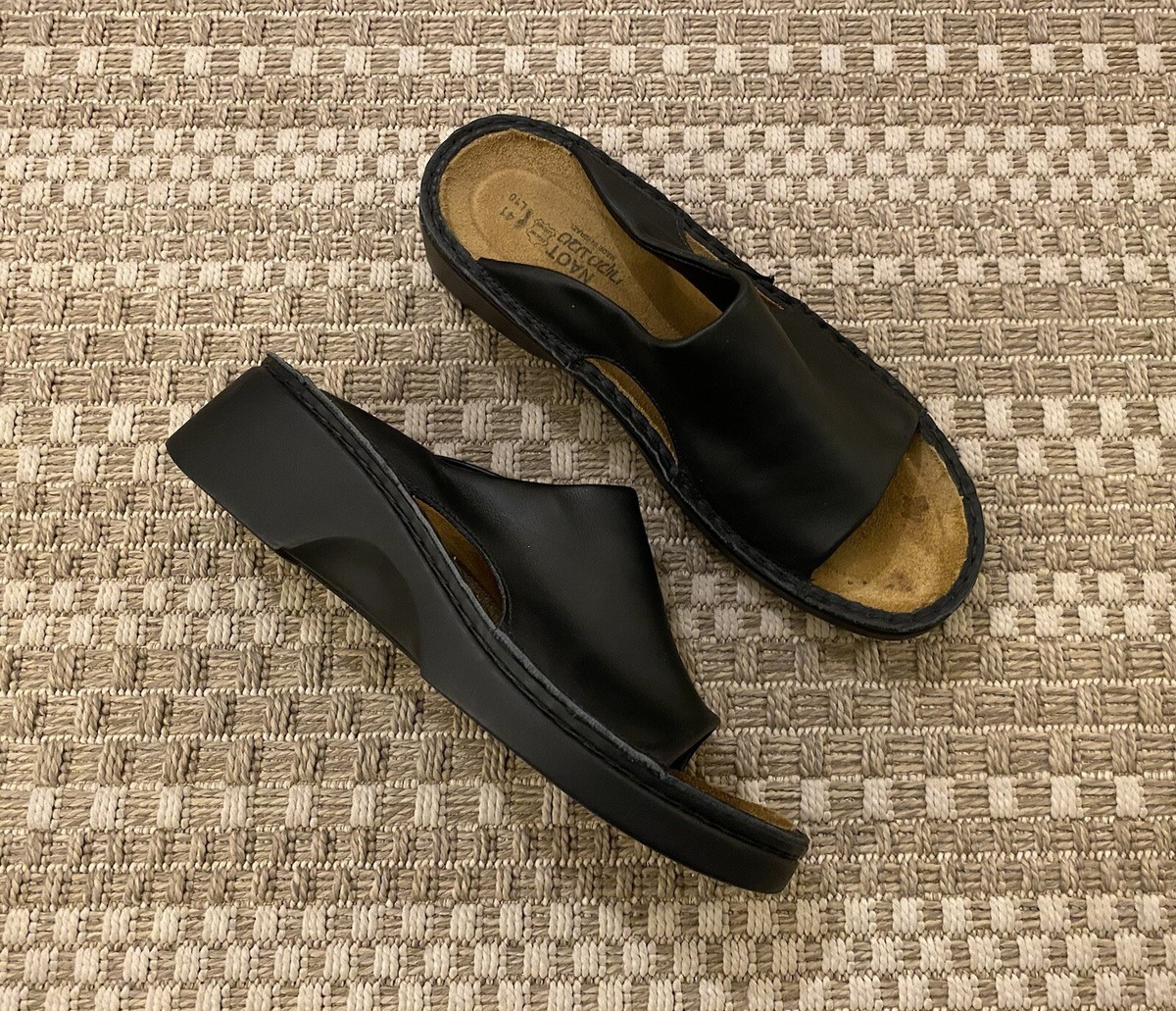 Naot Rome Brown Womens Pumps Naot Women's Yarrow Leather Wedge