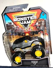 SPIN MASTER 2023 1/64 MONSTER JAM BLACK & SILVER ARENA FAVORITES SERIES 32 NEW!